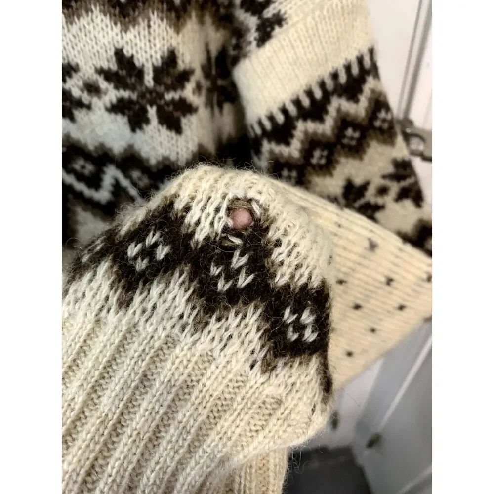 Vintage BS Scandinavian Design Nordic Wool Turtleneck Sweater Size 56/XXL - Picture 6 of 11